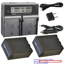 Kastar Battery LCD Dual Fast Charger for Sony BP-U65 U65 BC-U1 U2 & Sony PMW-F3L