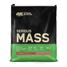 OPTIMUM NUTRITION SERIOUS MASS! Strawberry 12 lbs Protein Powder 02/2027