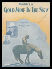 There's A Gold Mine In The Sky 1937 EVERETT JOHNSON RODEO Vintage Sheet Music