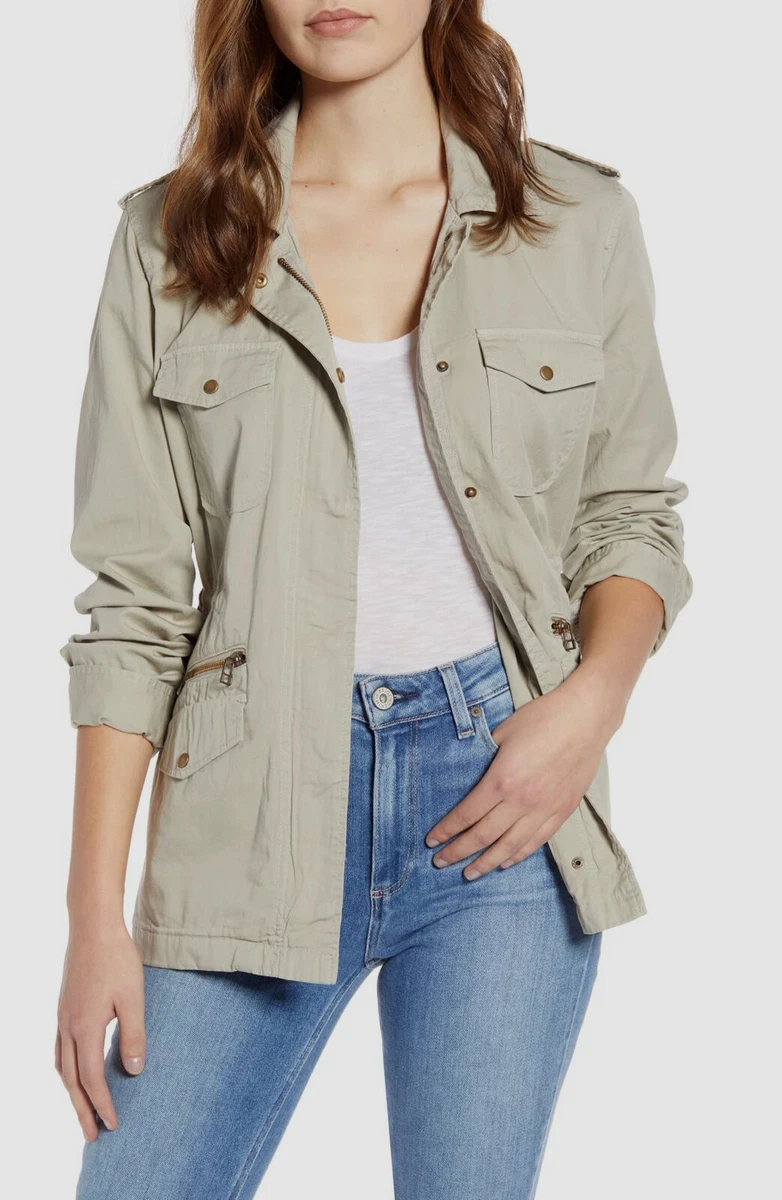 330 Velvet by Graham Spencer Women s Gray Army Military Coat