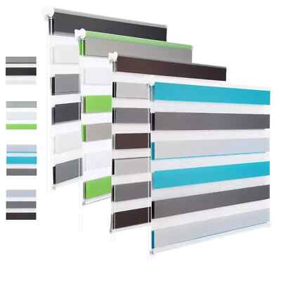 Doppelrollo Duo Rollo Klemmfix ohne Bohren Easyfix Fenster Seitenzugrollo B-Ware