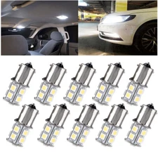 10x Super Bright White 1156 RV Trailer 13-SMD LED 1141 Interior Light Bulbs Lamp