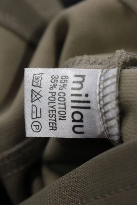 Falda Millau Talla M Gris Taupe Recta Algodón Sobre la Rodilla Informal Foto 4 de 4