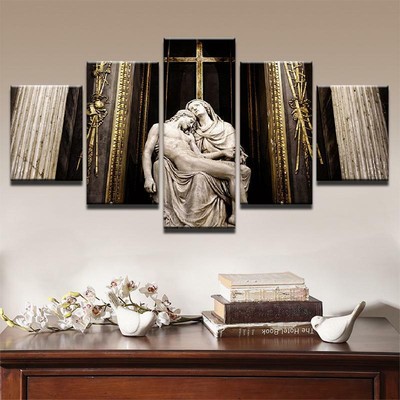 Virgin Mary And Jesus 5pcs Poster Canvas Wall Decor Home Decor