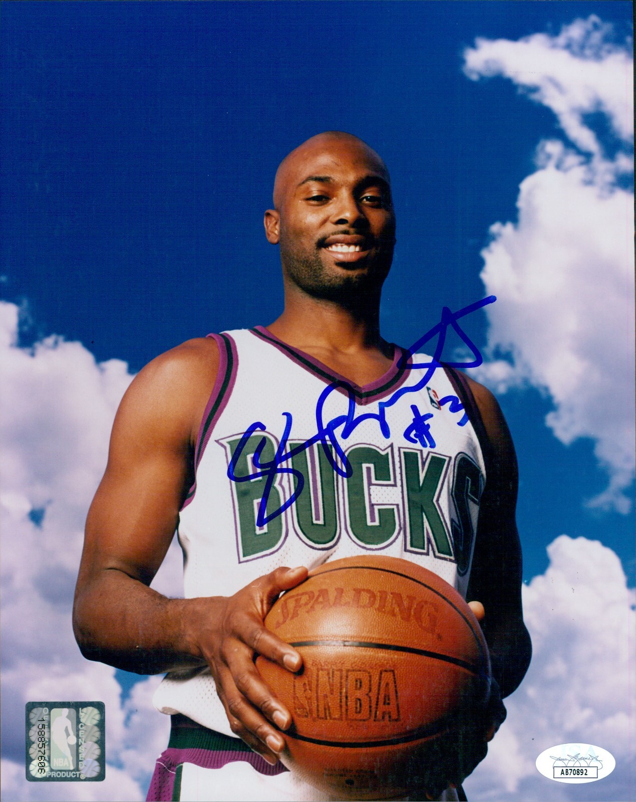 Shawn Respert Autographed Signed Milwaukee Bucks 8X10 Glossy Photo JSA Authenticated 