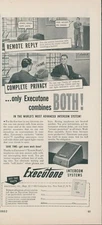 1952 Executone Intercom Systems Remote Reply Complete Privacy Info Offer Ad NB1