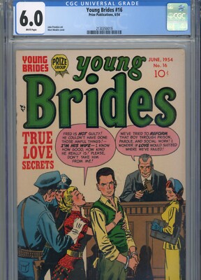 YOUNG BRIDES #16 SOLID GRADE CGC WHITE PAGES MESKIN COVER PRENTICE ART