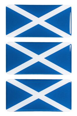 Scotland - 3D Decor Gel Flags Sticker Set for Car Motorbike : Set of 3 
