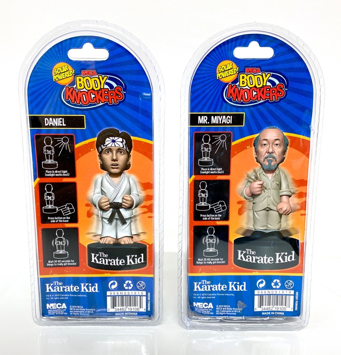 NECA Solar Powered Body Knockers The Karate Kid Daniel and Mr