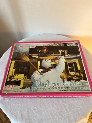 Vintage Tower Press Playtime 48 Teile Holzpuzzle