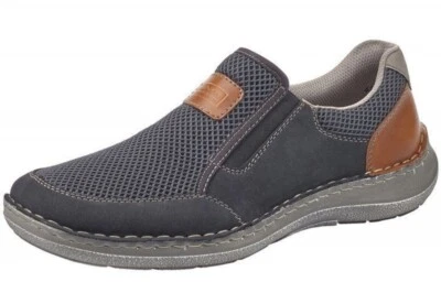 Rieker Herren Slipper Blau 03053-14 Schuhe
