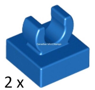 New Lego 2x Blue Tile, Modified 1 x 1 with Open O Clip 15712 44842