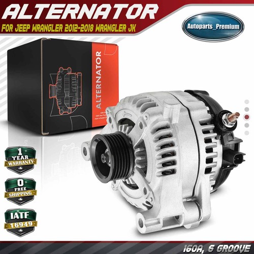 Alternator for Jeep Wrangler 20122018 Wrangler JK V6 3.6L 160A 12V CCW