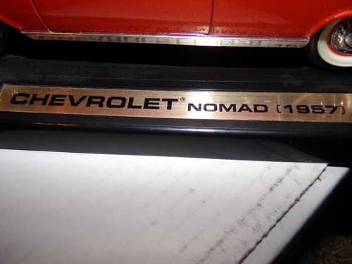 1957 RED NOMAD STATION WAGON CAR WITH STAND - Picture 3 of 3