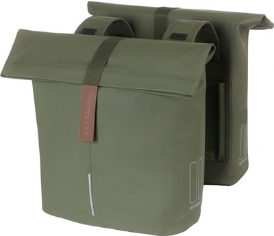 Doppelpacktasche Basil City 28-32 Liter 12 x 29 x 30 cm - Moss Green