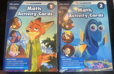 Disney Learning Math Activity Cards for School and Home, Grade 1 & 2 NEW, Sealed