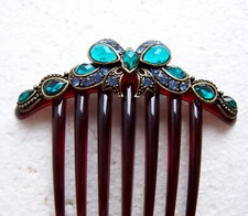 Vintage French twist hair comb butterfly design 1980s NO US IMPORT FEE