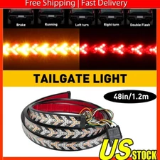 48" Inch Truck Tailgate LED Light Bar Brake Turn Signal Stop Tail Strip 1/2Set