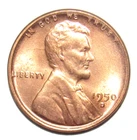 1950 D Lincoln Cent RED CHOICE BU (U14)