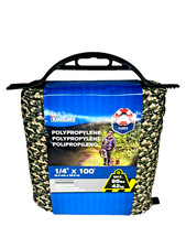 KingCord Diamond Braid Polypropylene Rope 1/4" x 100' Max Load 95 lbs Camouflage