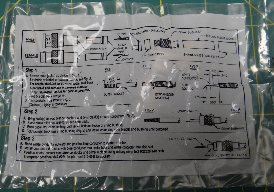 Trompeter Electronics, Inc. Connector 70C Series to .172 Dia. Twinaz Cable 14949 - Image 3 of 4