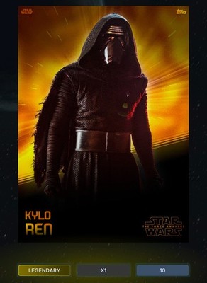 DIGITAL - Topps Star Wars Card Trader Luminaries Kylo Ren Legendary Gold 10cc