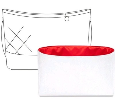 Purse Organizer Insert For Chanel Gabrielle S Handbag White/Red