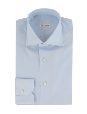 $750 Fiori Di Lusso Light Blue Super 180's Shirt - Full - (FL715268)