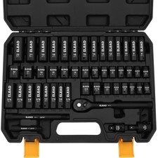 3/8'' Drive Impact Socket Set 49Pcs Shallow & Deep Socket Set Metric & Standard