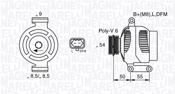 ALTERNATOR 063377425010 FOR VAUXHALL CORSA/VAN/Mk/III CORSAVAN AGILA  OPEL - Image 2 of 4