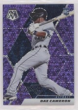 2021 Panini Mosaic Rookie Quick Pitch Purple Prizm 39/50 Daz Cameron #221 0c2