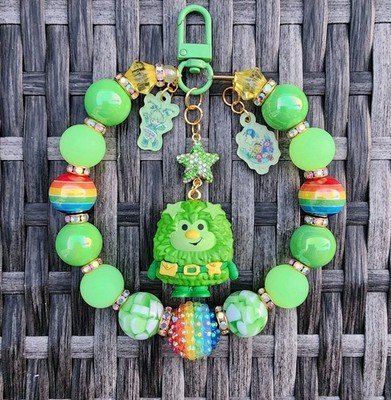 Glowing Keychain, Bag Clip, Purse Charm, Bag Charm, Rainbow Brite Sprite - Lucky