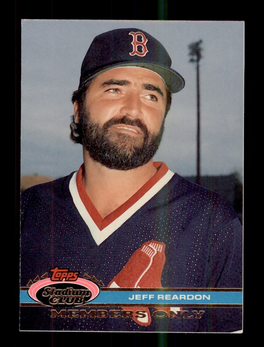 1991 STADIUM CLUB MEMBERS ONLY #NNO JEFF REARDON BOSTON RED SOX