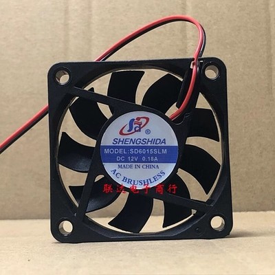 SHENGSHIDA SD6015SLM DC12V 0.18A 2-Wire Cooling Fan #lk