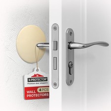 X-Protector Door Stoppers for Wall - 4 PCS, 3.15" - Self-Stick Door Knob Wall...