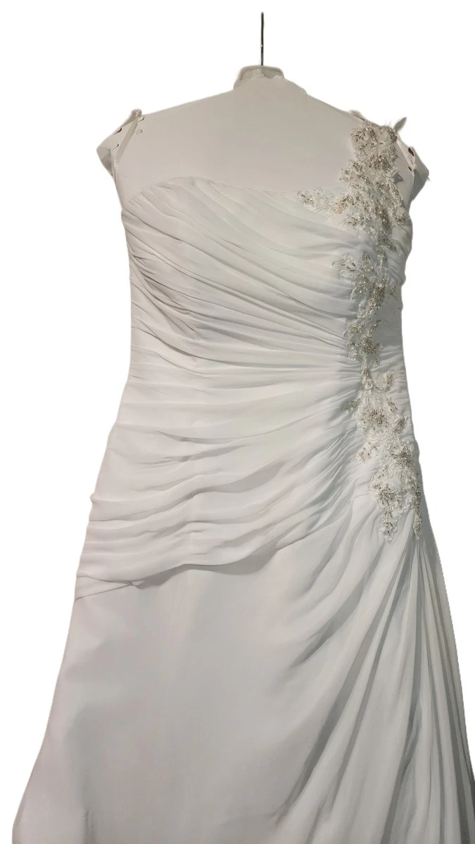 Chiffon One Shoulder David's Bridal Wedding Dresses for sale | eBay