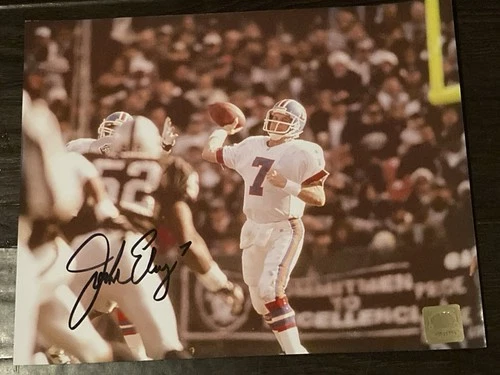 John Elway Autographed “Denver” Signed 8x10 Photo,  COA . HOF