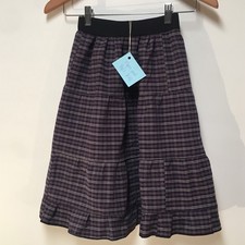 Skirt Girls 4/5 Maxi Purple Plaid Ruffle Tiered 100 Cotton Mom and Pop's Kids