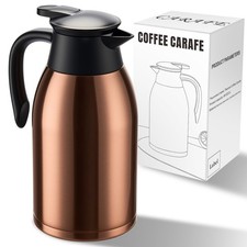 PARACITY 68oz Thermal Coffee Carafe Stainless 68 Ounces, 68OZ - Gold Brown