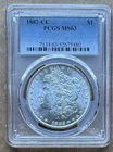 1882-CC $1 PCGS MS63 1882 CC MORGAN SILVER DOLLAR CARSON CITY $1
