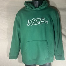 Vans Hoodie Youth XL 14 Green Pullover Logo Embroidered Skate Sweatshirt