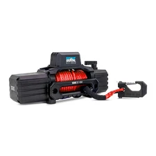 Mishimoto 12K Off-Road Winch with Red Synthetic Rope, Heavy-Duty Recovery Tool