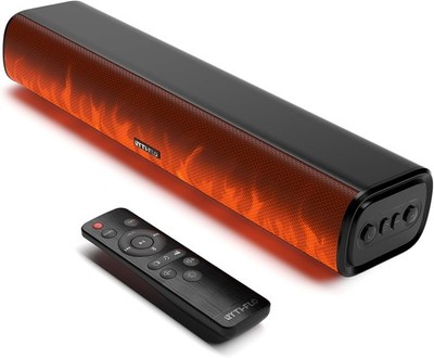 Bluetooth Sound Bar 16in TV Soundbar Remote 8 Flame LED Light ARC 60W Home Audio