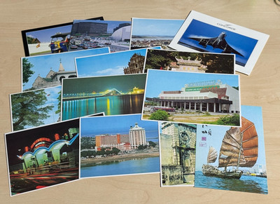 Lot 14 x farbige Hongkong Thailand Macau + Concorde Postkarten