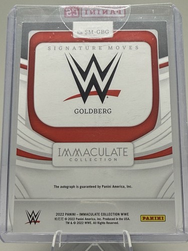 2022 Panini Immaculate WWE - GOLDBERG Signature Moves # SM-GBG AUTO SP /75 - Picture 2 of 2