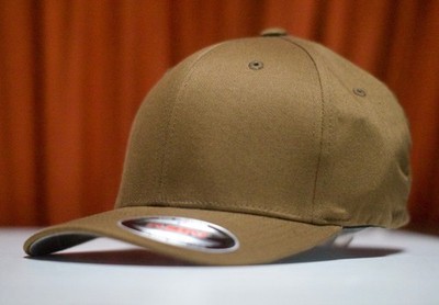 New The Original Flexfit Mens Brown Plain Work Mesh Flex fit Hat RHTNBR-37 L/XL