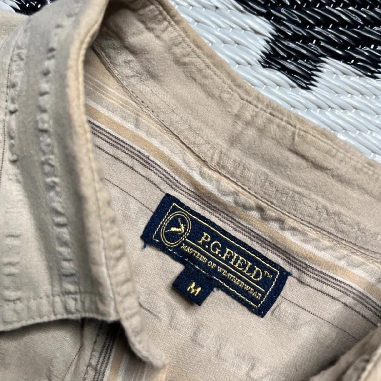 P.G. Field Men’s Short Sleeved Button Up Shirt | M image 5