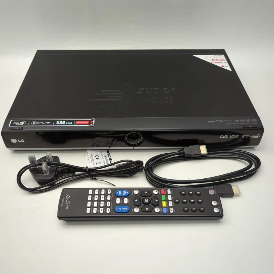 LG RHT498H HD Freeview Tuner DVD Recorder with 250GB HDD & Remote - Image 2 of 4