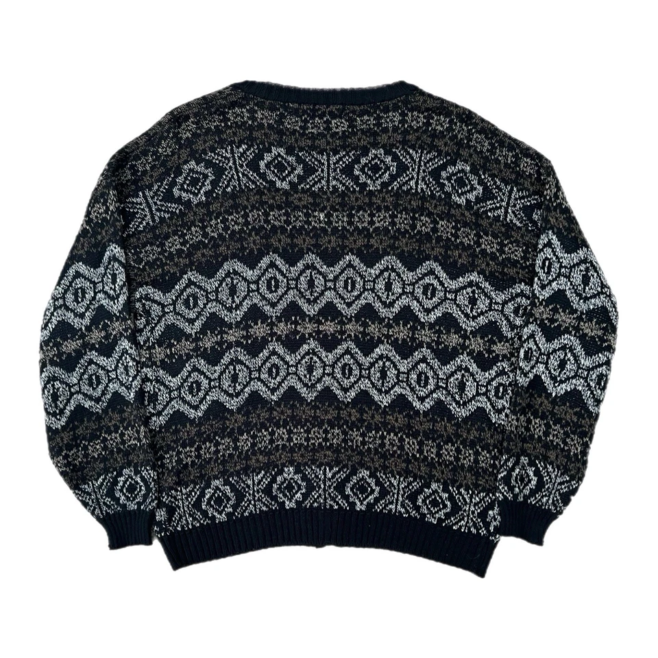 Vintage Michael Gerald Cardigan 80s Knit Grunge Kurt Cobain Sweater - Size Large - Image 4 of 4