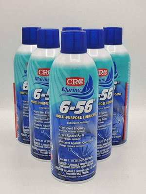 6 Pack Marine 6-56 Multi-Purpose Lubricant CRC 06007 11 Ounces